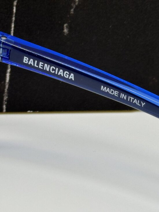 NEW BALENCIAGA BB0289S 004 BLUE GEOMETRIC SUNGLASSES BALENCIAGA EYEWEAR main image 6